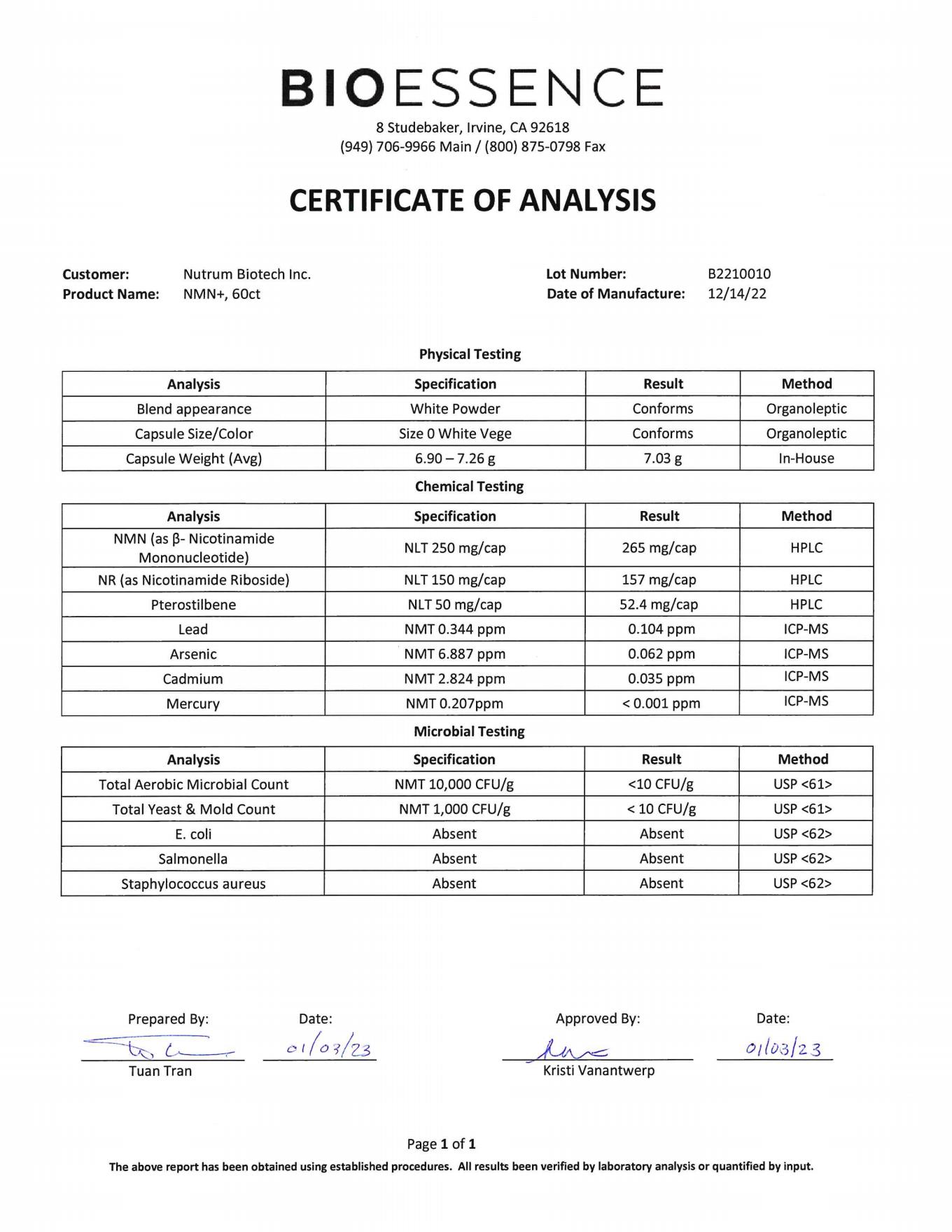 COA NMN+ NAD+ Booster